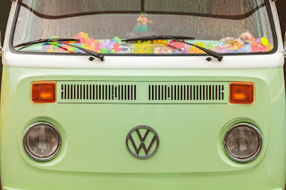 Rainbow sky writing pattern in the sky