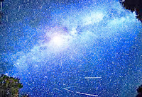 Starry night sky symbolizing the universe’s arc