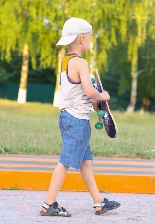 Old skate park with chain-link fence on a chilly fall day