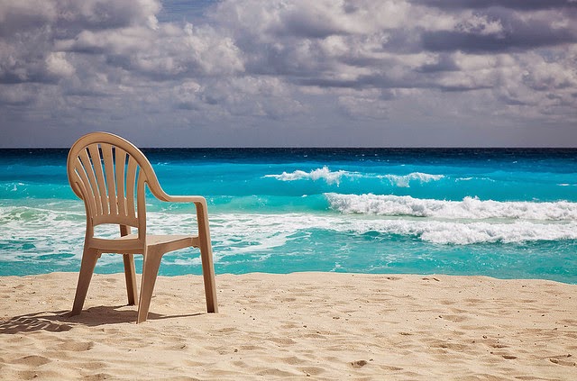 A tropical peninsula under bright sun