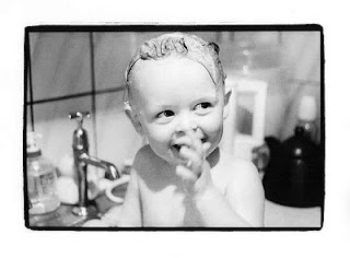 Child’s bicycle leaning against a tree on a sunny day