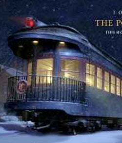 Interior of a vintage train sleeping car with family seated